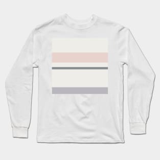 A refined setup of Very Light Pink, Philippine Gray, Silver and Lotion Pink stripes. Long Sleeve T-Shirt